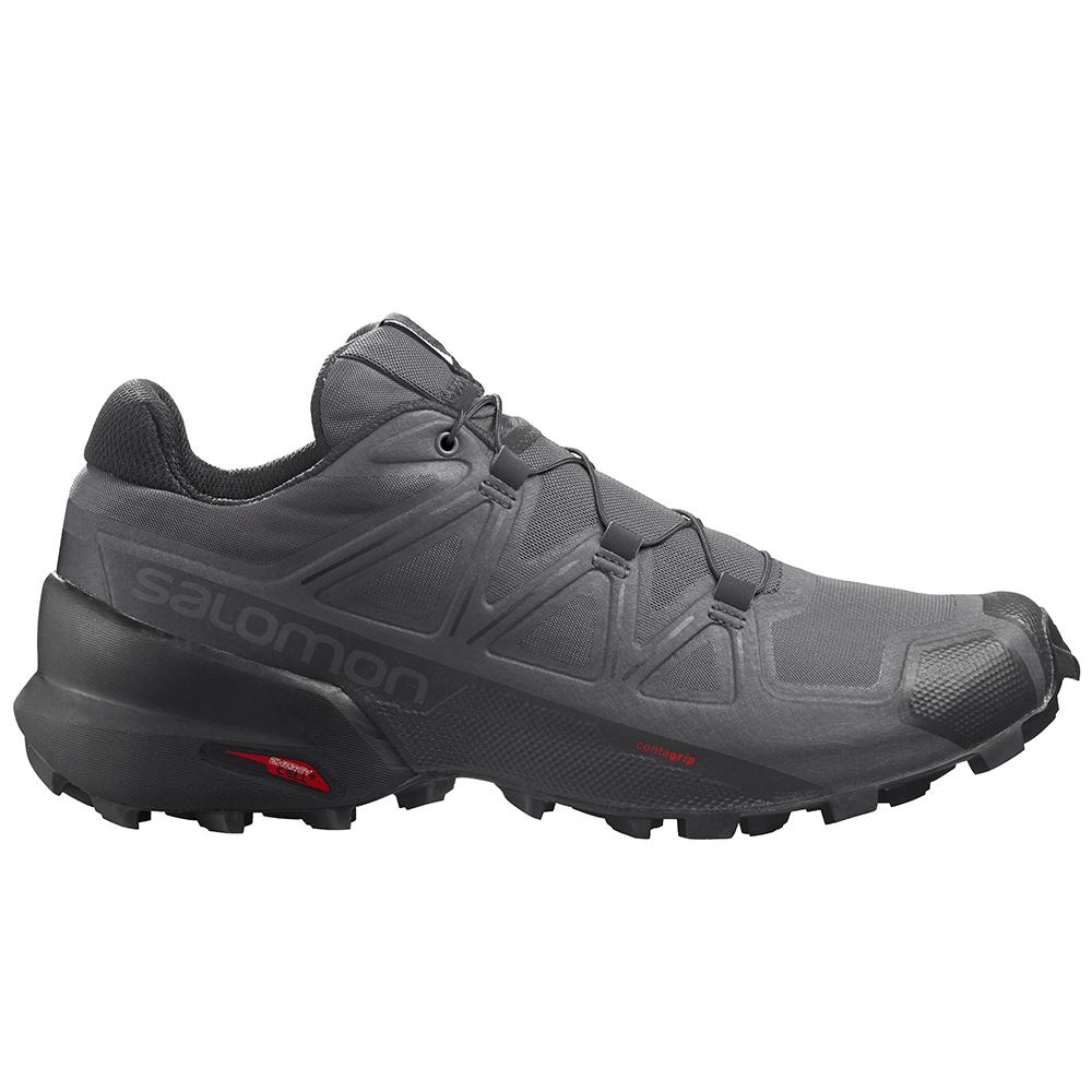 Salomon Israel SPEEDCROSS 5 - Mens Trail Running Shoes - Black (IQAD-47219)